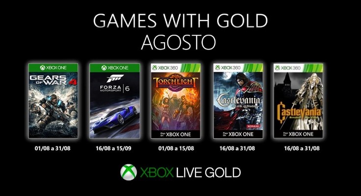 Xbox revela jogos grátis da Live Gold para novembro
