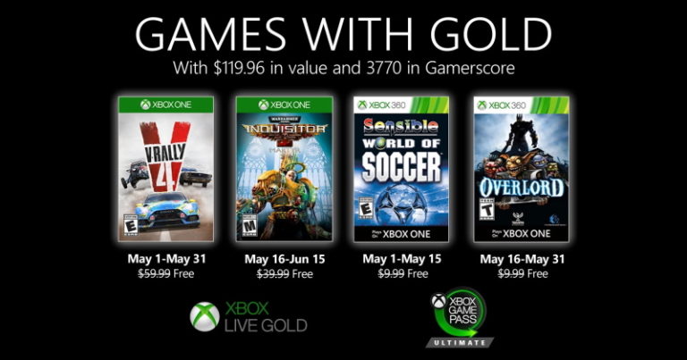 Games with Gold – Maio de 2020!