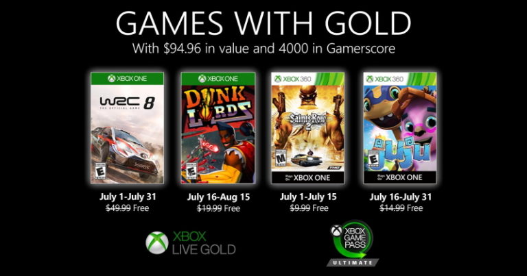 Games with Gold – Julho de 2020!