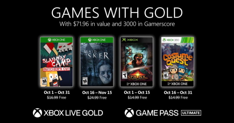 Games with Gold – Outubro de 2020!