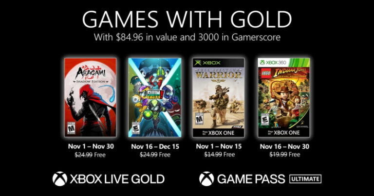 Games with Gold – Novembro de 2020!