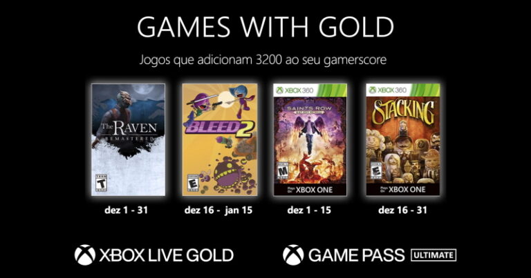 Games with Gold – Dezembro de 2020!