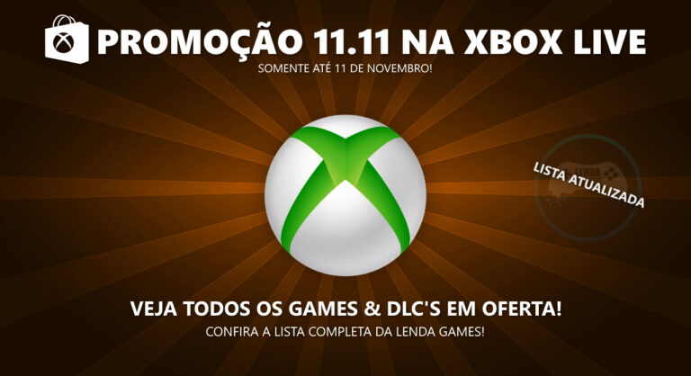 Xbox Live: Promoção especial 11.11 em jogos e DLC’s – Single Day Sale 2020!