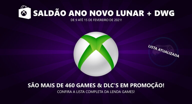 Xbox Live: Saldão Ano Novo Lunar + Deals with Gold até 15 de fevereiro de 2021!