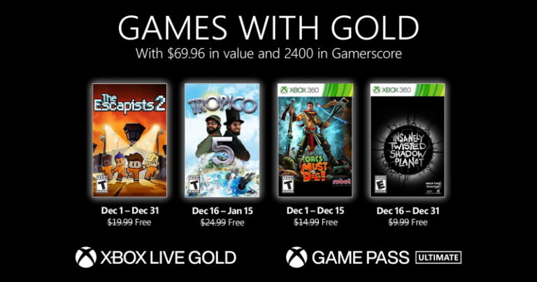 Games With Gold – Dezembro de 2021!