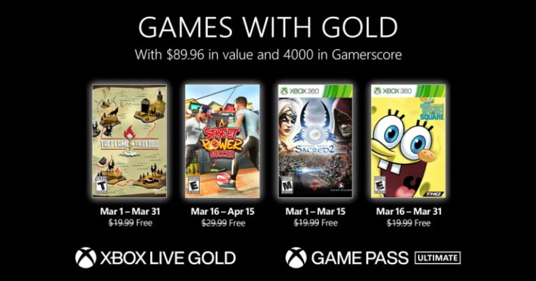 Games With Gold – Março de 2022!